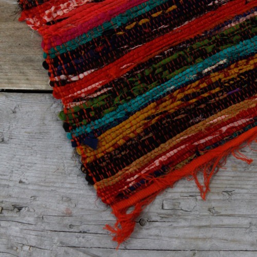 Chindi Multi Colour Rag Rug Recycled Cotton Handmade Floor Mats Runner 90x150cm - Picture 18 of 41