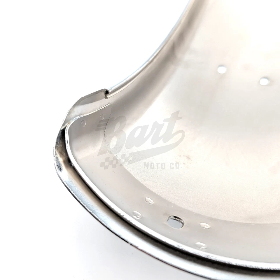 Juego guardabarros delanteros y traseros cromados Honda CT70 - Bordes enrollados, gruesos, alta calidad Foto 2 de 4