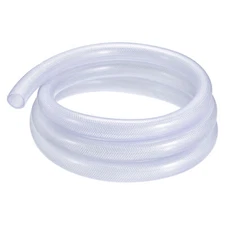1" ID x 1 1/4" OD 10 Ft PVC Tube Braided Reinforced Tubing Flexible Hose Pipe