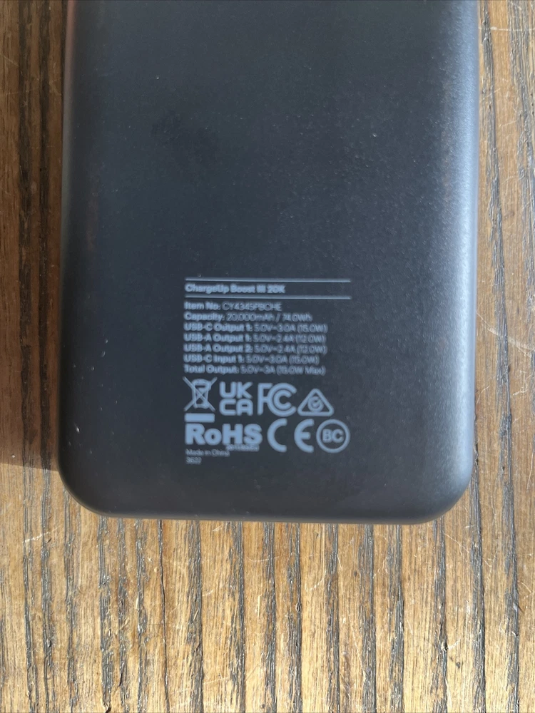 Power Bank 20,000 mAh Cygnett ChargeUp Boost USB/ c 2 USB Power Bank 20,000 mAh Cygnett ChargeUp Boost USB/ c 2 USB