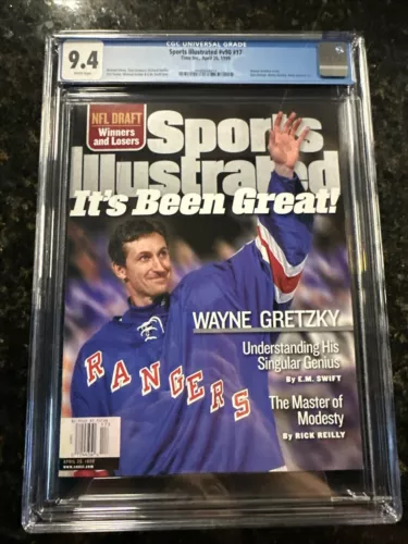 CGC 9.4 Newsstand 1999 Sports Illustrated Wayne Gretzky Retirement Rangers