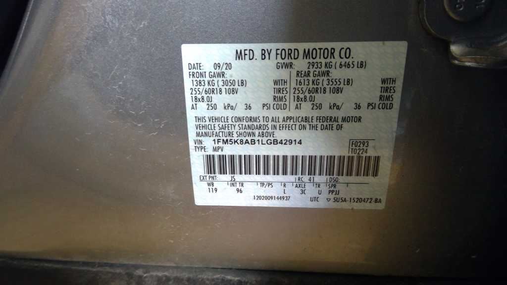 Used Differential Carrier Assembly fits: 2020 Ford Explorer rear 3.3L w/hybrid w