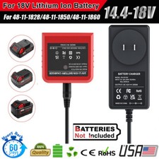 Replace Charger For Milwaukee 18V Lithium-ion Battery For M18 48-11-1850 US Plug