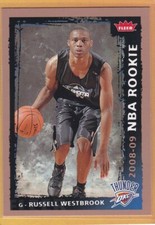 2008-09 FLEER BASKETBALL RUSSELL WESTBROOK ROOKIE #204 THUNDER NMMT/NMMT+ *96637