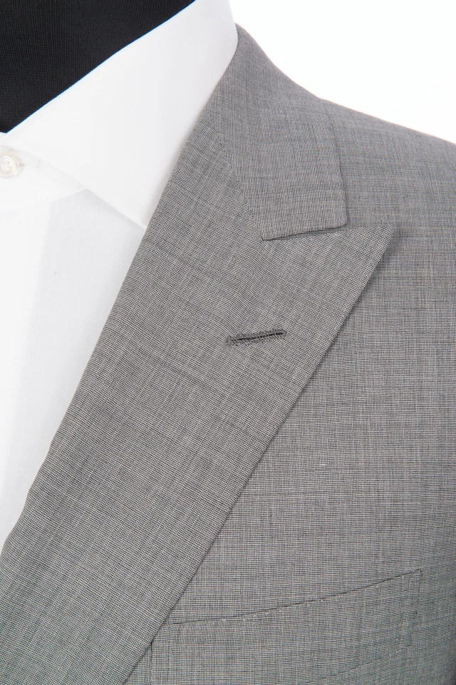 $4760 Traje D'AVENZA Gris Lana 120 Seda Doble Pecho Cosido a Mano 42 EE. UU. / 52 UE Foto 3 de 4