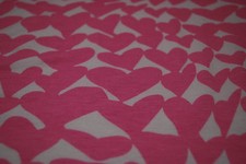 Bamboo Spandex knit jersey fabric Ecofriendly 4 ways stretch Cute Hearts Print