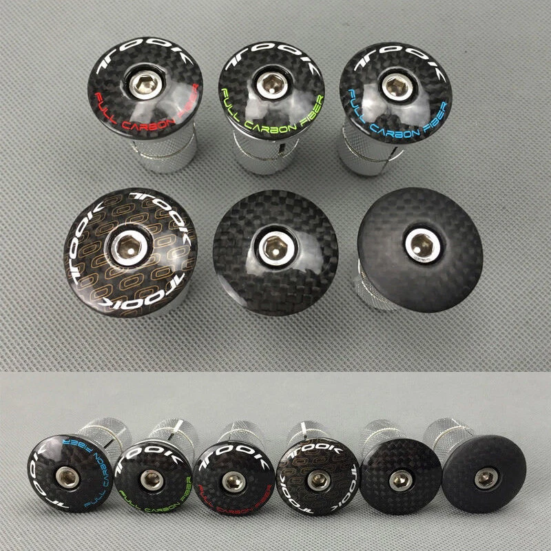 1Set Bike Carbon Headset Stem Top Cap+Expander Plug/Compressor for 1-1/8” Fork - Image 3 of 4