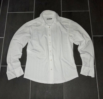 CLOCKHOUSE Herren Langarmhemd / Hemd weiß Gr.L Stretch-Seersucker