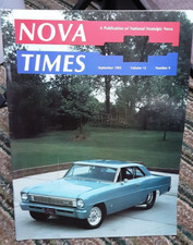 Nova Times September 1993 Chevy Cars Nostalgic Novas Magazine Classic