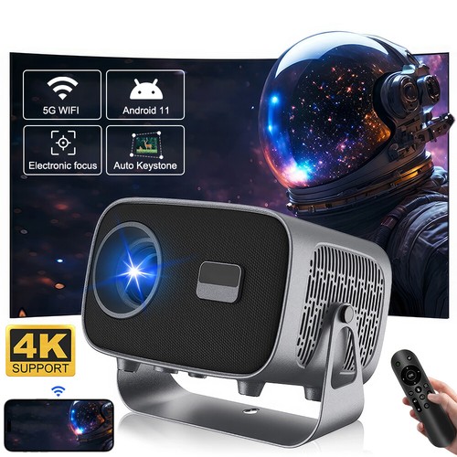 5G WiFi Smart Projector Bluetooth IOS Android 4K Movie Projector & HDMI Cable - Picture 23 of 24