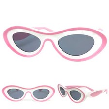 Futuristic Modern Contemporary Retro Party Club Rave SUNGLASSES Funky Pink Frame