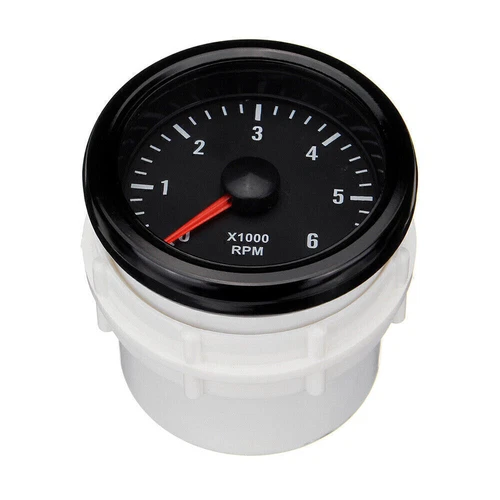 12V 52mm 0-6000 RPM LED Tachometer Gauge Diesel Motor Motor Drehzahlmesser Meter - Bild 6 von 12