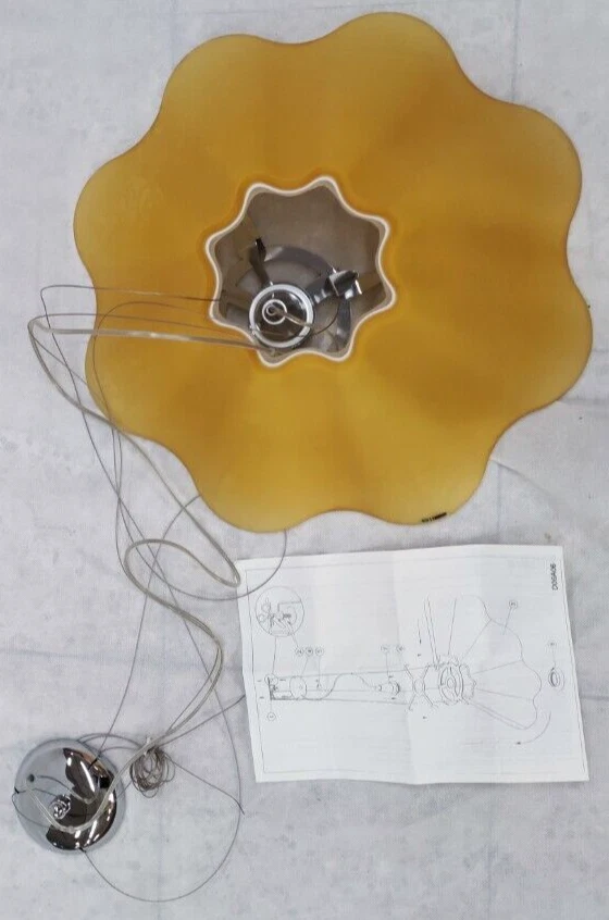 F. Fabbian Illuminazione Rara Vesta Sospensione Lampada a Sospensione 48cm Vintage - Immagine 2 di 4