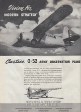 Vision for Modern Strategy Curtiss Wright O-52 Army Observation Plane ad 1941