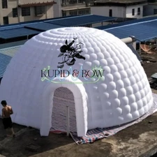 19.6/26.2/32.8ft Inflatable Dome Igloo Tent Giant LED Lighting Marquee Yurt Tent