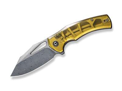 CIVIVI BullTusk Ultem Damascus Damast Taschenmesser Liner Lock Gelb C23017-DS1