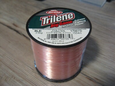 Berkley Trilene Big Game Mono Fishing Line 8 LB 1700 Yards Pink Coral Color