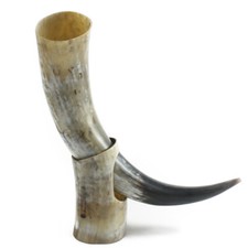 Ox Horn Viking Drinking Horn Beer Mug With Horn Stand