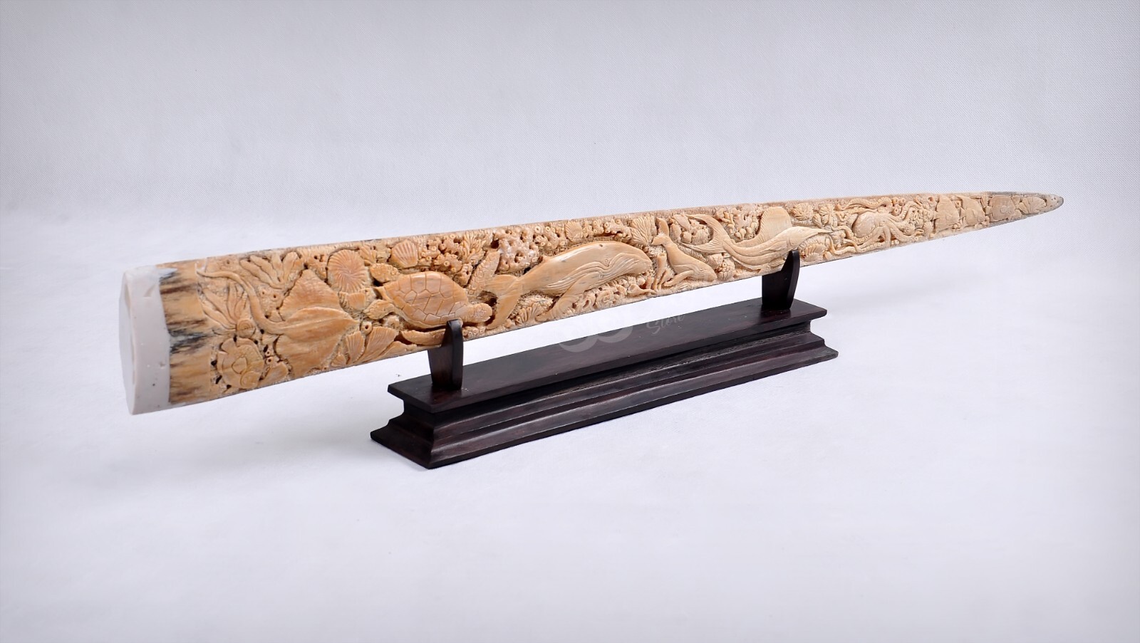 Swordfish Bill Real Marlin Bone Carved Marine Nautical 30'' Antique