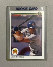 1990 Upper Deck Rookie Juan Gonzalez #72 Texas Rangers Baseball Card: NM-MT. rookie card picture