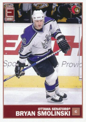 2003-04 Pacific Exhibit YELLOW BACKS #105 BRYAN SMOLINSKI - Los Angeles Kings