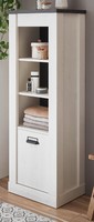 Badschrank Midischrank Badezimmer Regalschrank Weiß Pinie Landhaus 51X146 Stove