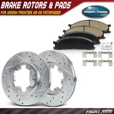6x Front Drilled Brake Rotors & Ceramic Pads for Nissan Frontier Pathfinder D21