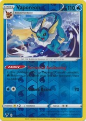 Vaporeon 030/185 Vivid Voltage Reverse Holo Pokemon Card