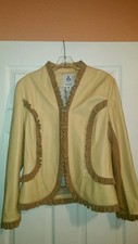 Firenze Italy Real Lamb Leather Spring Fitted Jacket Really Beautifull