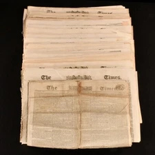 1813-1872 14Vols The Times Very Scarce Nineteenth Century Broadsheet