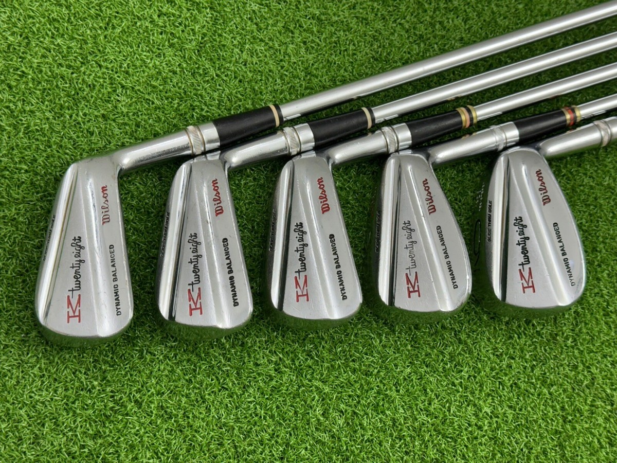 1950s Wilson Golf K Twenty Eight Dynamic Balanced Iron Set 5-9
