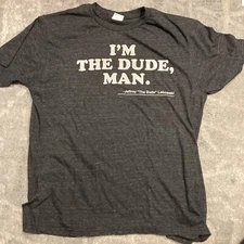 AWESOME - The Big Lebowski - I'm the Dude Man - Heather Gray T-Shirt Size - XL