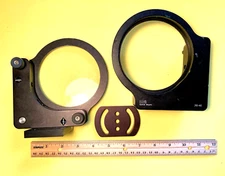 Set of CVI model 310-40 Optical mounts on bases with one UV lens