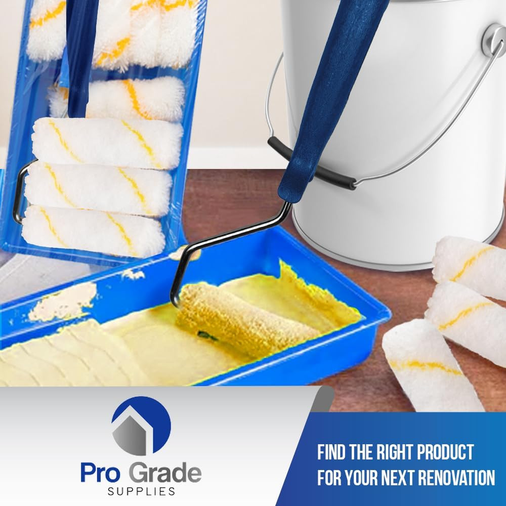 - Paint Roller Tool Kit - 10 Piece Painting Set - Mini Plastic Paint Tray Set, M