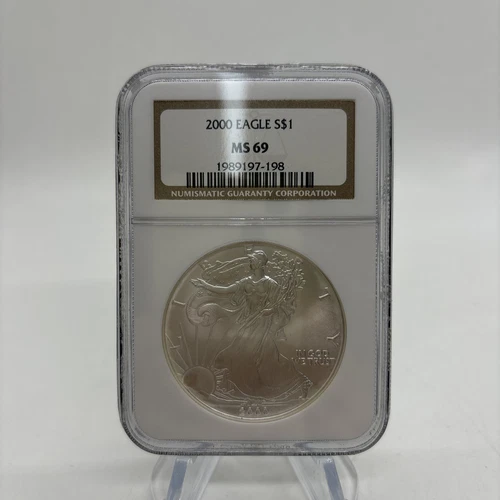 2000 - Silver American Eagle - NGC MS 69 Brown Label