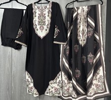 Pakistani women?s Designer 3PC Suit Khadar Fabric readymade 