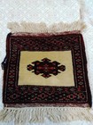 Vintage 12x12 Baluchi Tribal Hand-Knotted Wool Rug - Salesman Sample / Bag Face — photo 1