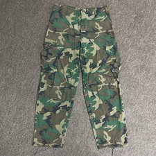 Vintage 70s ERDL Camo Trousers Cargo Pants Size Medium-Reg Vietnam Ripstop 1978