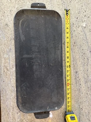 Vintage Used Griswold Cast Iron #9 Griddle 909 Rectangular Flat  21 X 10 Erie PA