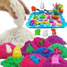 DIY 12 Color Sand Kit with Sand Tray, 4lbs Play Sand  35 Molds for Ages 3-8,...
