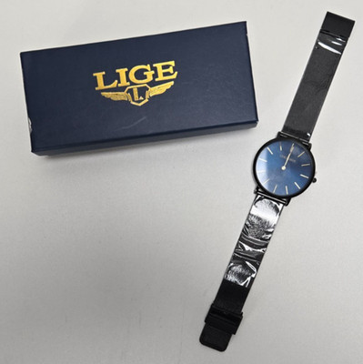 LIGE Uhren Herren Ultra Herrenuhr   ultra dünn   Edelstahl (F126 E1)