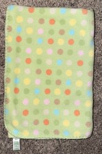 Circo Polka Dots Baby Blanket Fleece Green Brown Yellow Blue Orange