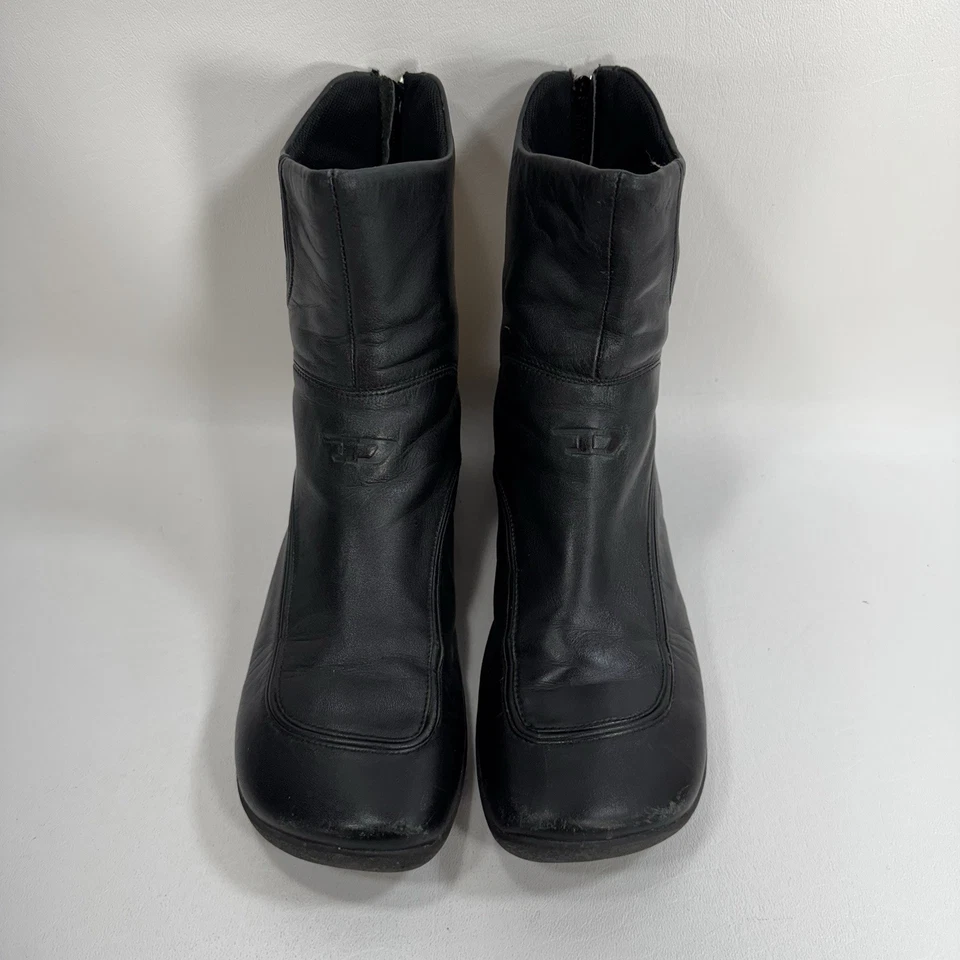 Botas Diesel Alpha de cuero negras con cremallera trasera para mujer talla 7,5 de EE. UU. Foto 3 de 4