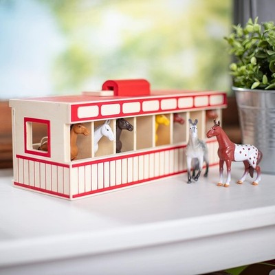 Melissa & Doug - Show-Pferdestall mit 8 Spielpferden -ab 3 Jahren