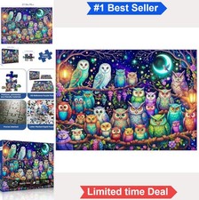 Owl Jigsaw Puzzle 1000 Pieces 27.5 x 19.6 Inch Adults Teens Nature Wall Art