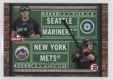 2014 Bowman Draft Dual Draftees Alex Jackson Michael Conforto #DD-JC 3d5