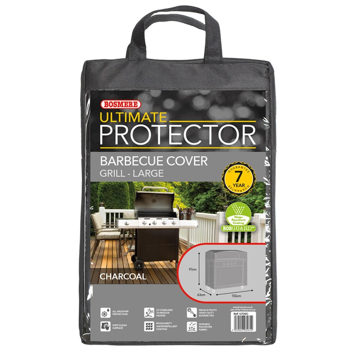 Bosmere Ultimate Protector Barbecue Cover Large Charcoal U720C
