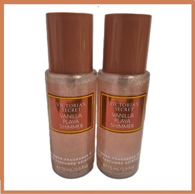 Victoria's Secret Vanilla Playa Shimmer Travel Mist 2.5 oz-2 Pack