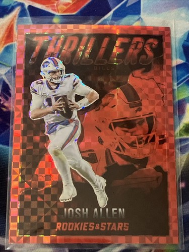 2022 Panini Rookies & Stars - Thrillers Josh Allen #TH-3 Red Plaid Prizm