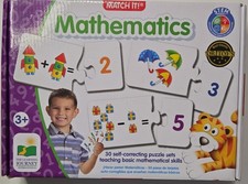 Match It Mathematics Puzzle Set 30 Self-Correcting STEM Puzzles Ages 3 